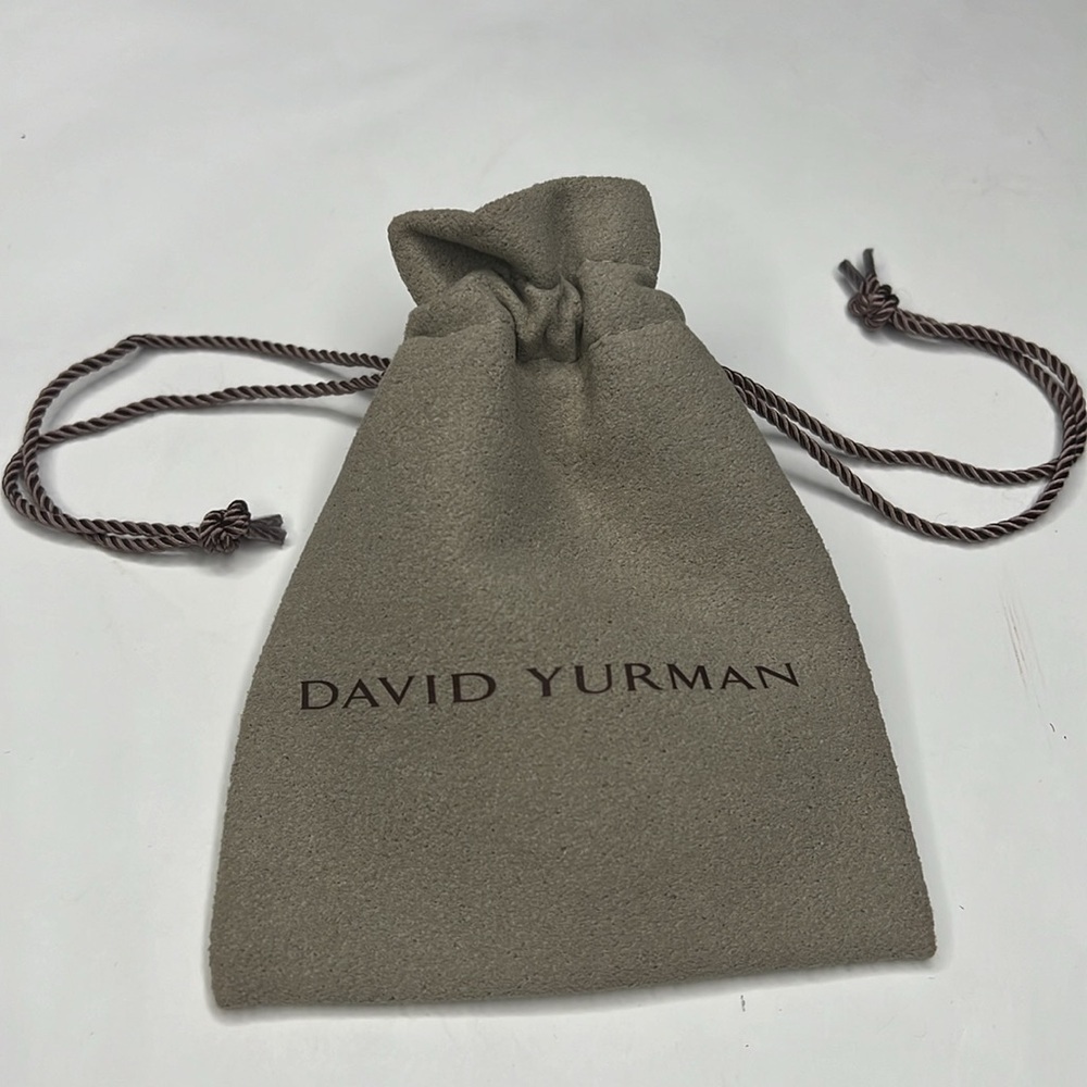 David Yurman 4.5” x 3.5” Suede Cinch Pouch Bag
